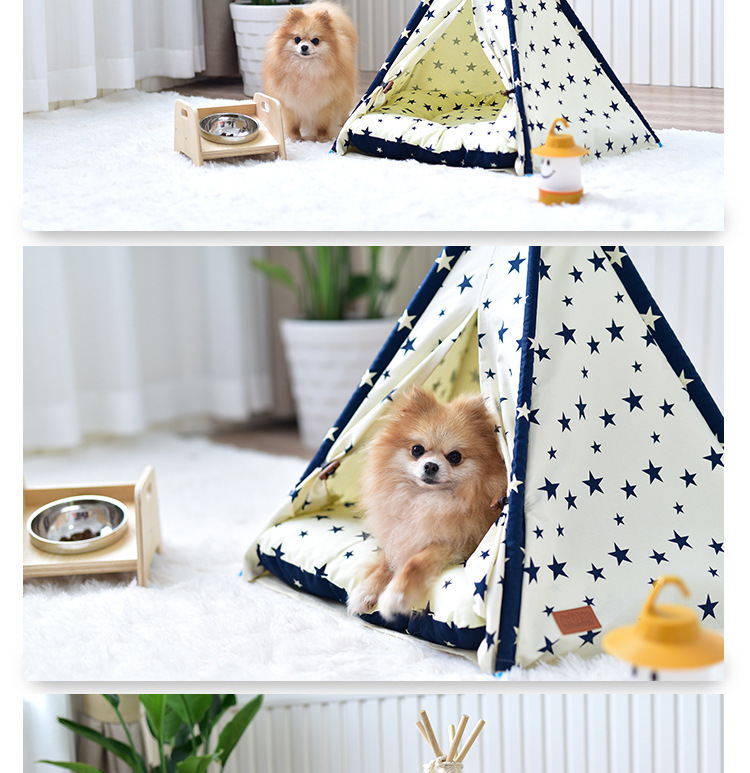 Portable Washable Pet Tent Dog Bed Cat Toy House - Image 2
